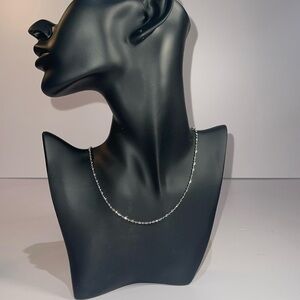 New Silver Plated Necklace. 18”. Not Stamped